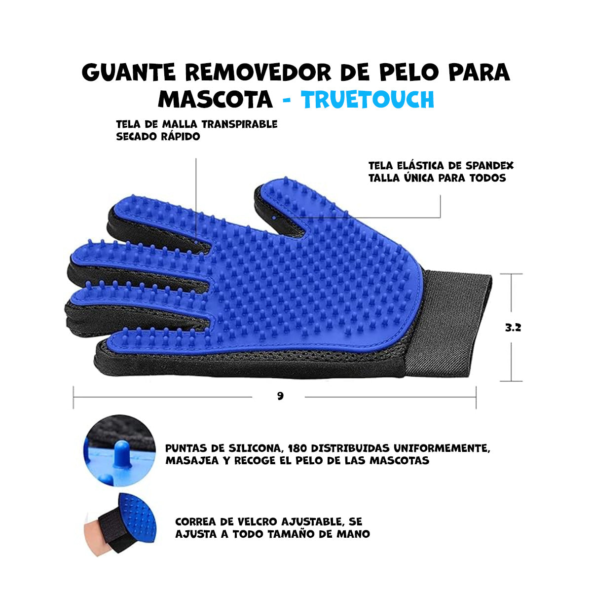 ¡liquidación! Guante removedor de pelo para mascotas truetouch