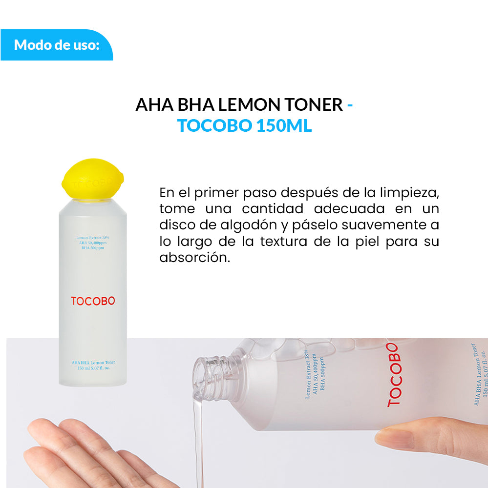 " AHA BHA LEMON TONER 150 ml – TOCOBO + REGALO MINI SACHETS"