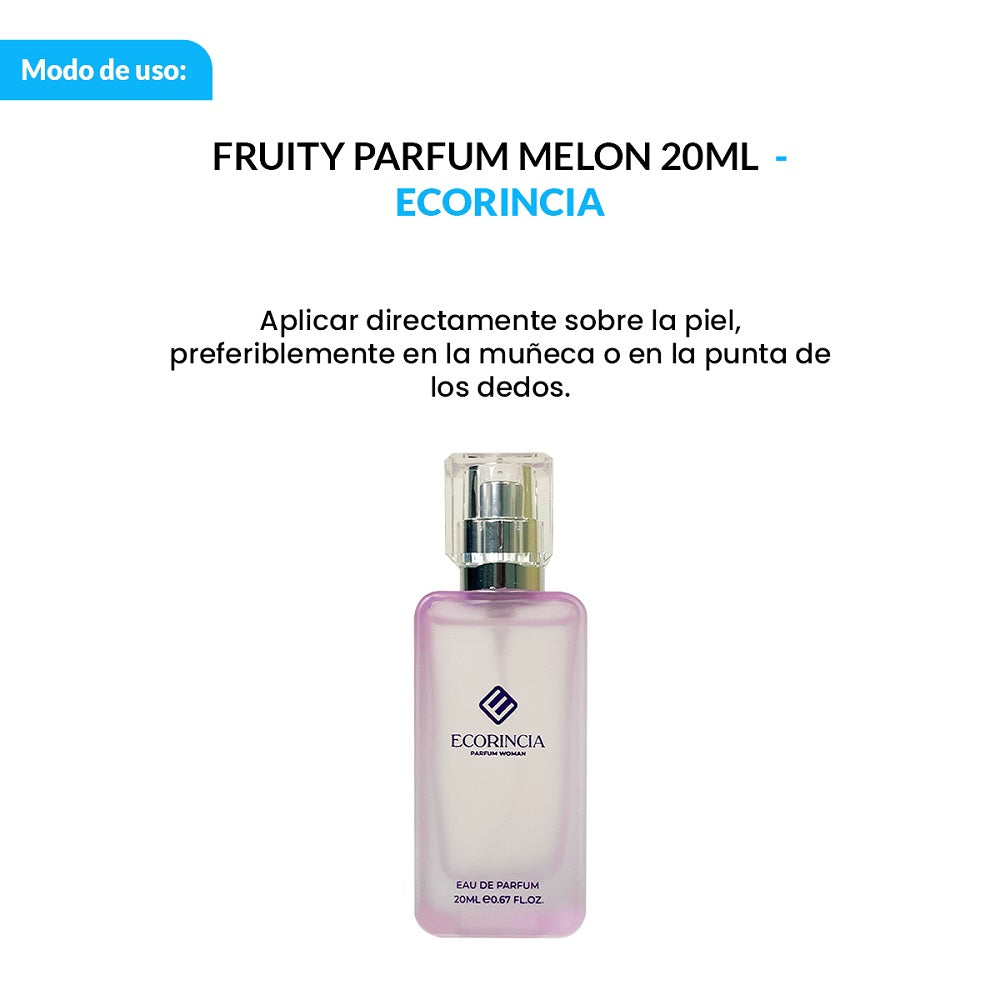 ¡LIQUIDACIÓN! ECORINCIA – PERFUME FEMENINO FRUTAL – FRUITY PARFUM MELON – 20ML