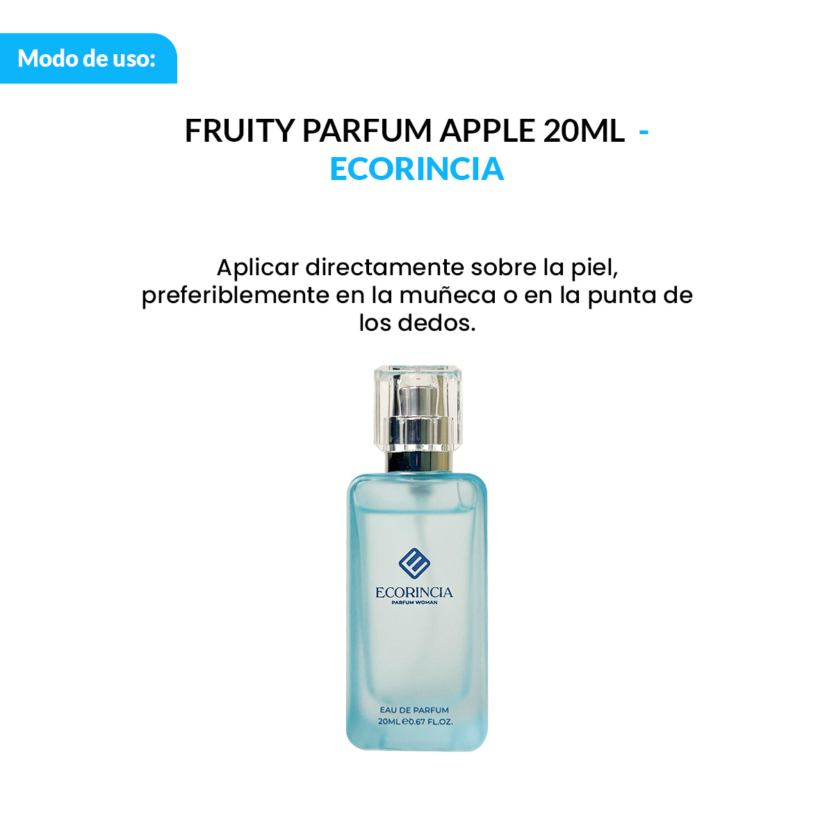 ECORINCIA – PERFUME FEMENINO FRUTAL – FRUITY PARFUM APPLE – 20ML