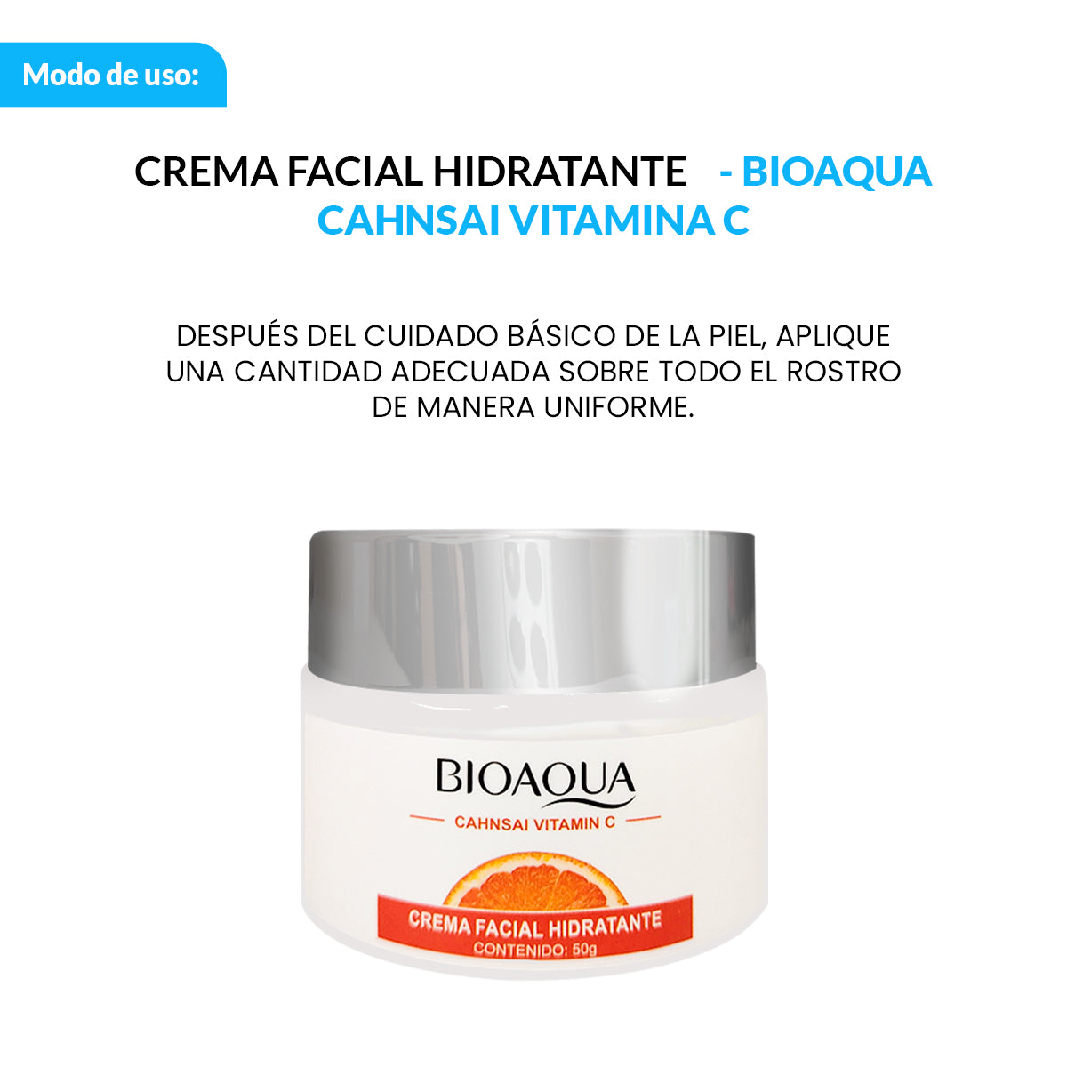 ¡liquidación! Bioaqua Crema – Vitamina C para Manchas y Líneas de Expresión – 50g