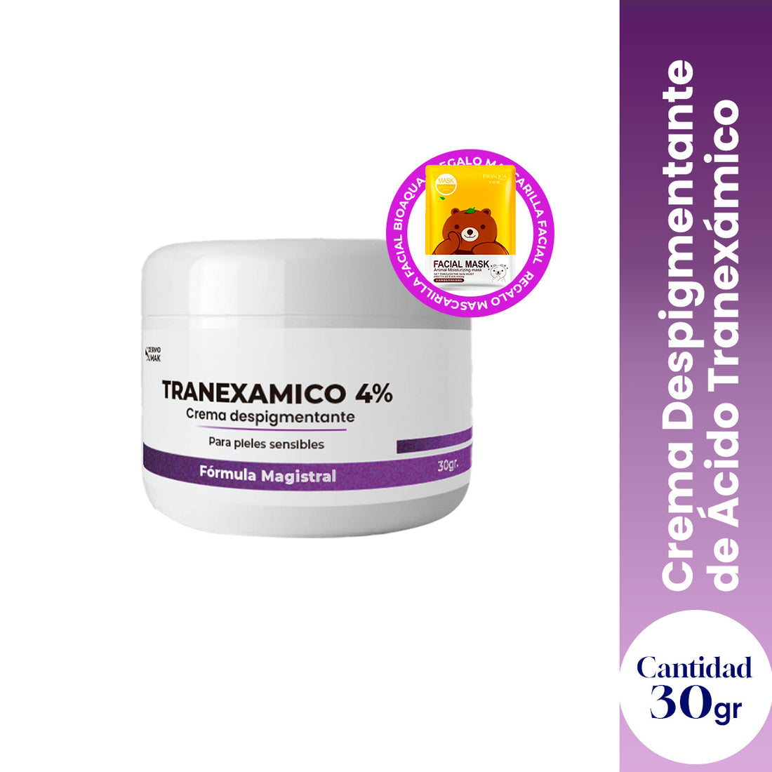 Crema Despigmentante de Ácido Tranexámico 30gr - Dermo Sumak + REGALO MASCARILLA