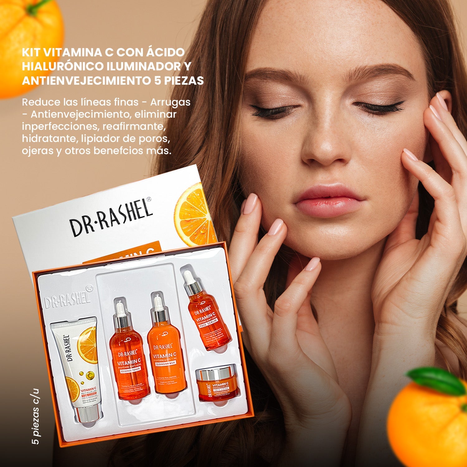 Kit vitamina c con ácido hialurónico iluminador y antienvejecimiento