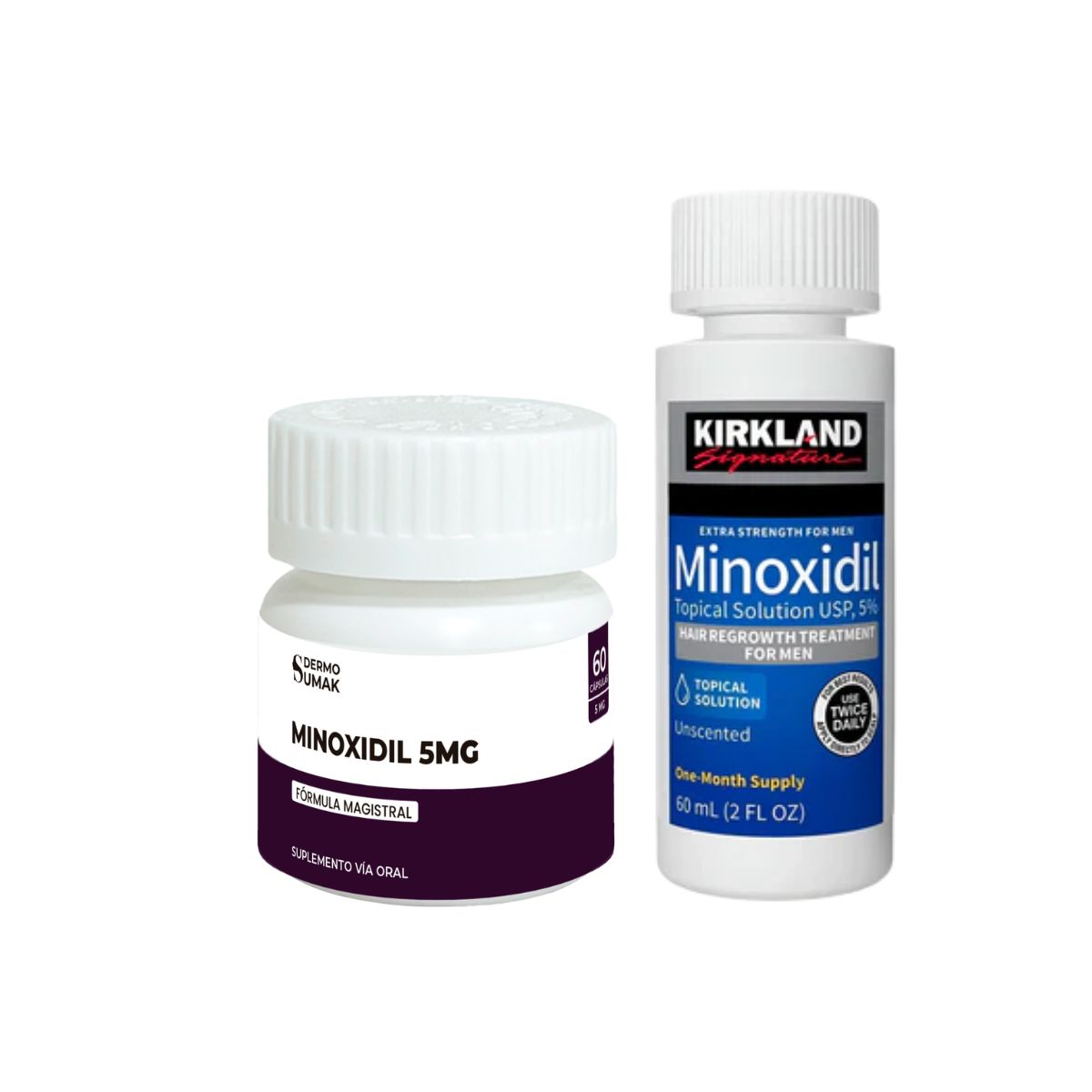 MINOXIDIL 5MG CAPS 60 + MINOXIDIL LÍQUIDO 60ML