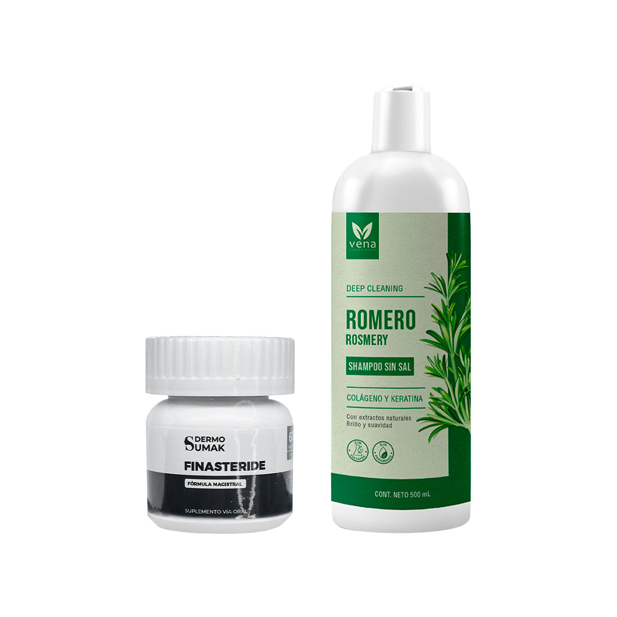 Finasteride 1mg x 60 Cápsulas + SHAMPOO ROMERO VENA 500ML