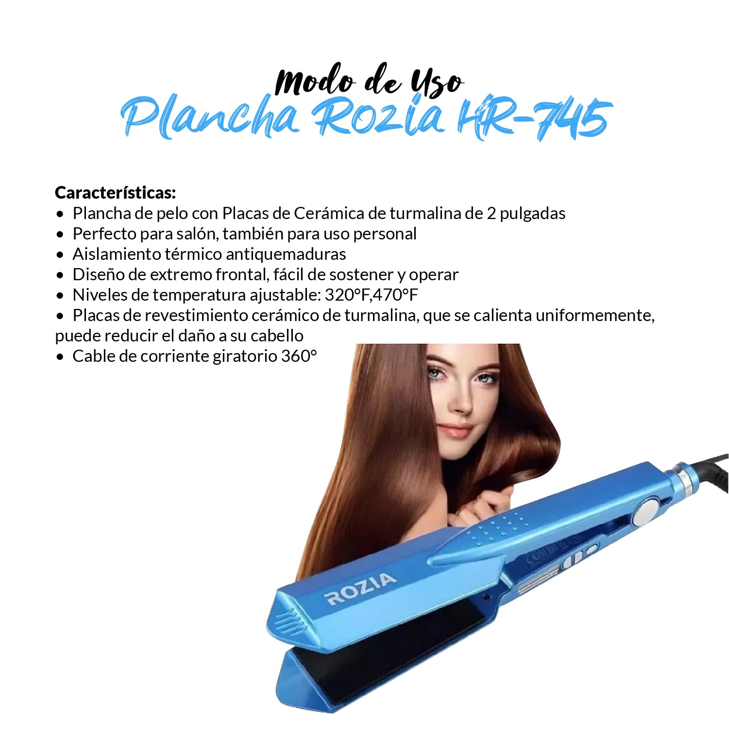 Spray para peinar Anti- Caida+ Plancha rozia HR-745