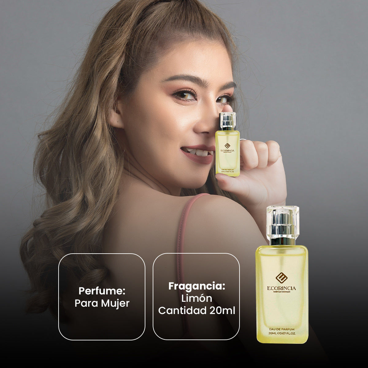 ¡LIQUIDACIÓN! ECORINCIA – PERFUME FEMENINO FRUTAL – FRUITY PARFUM LEMON – 20ML