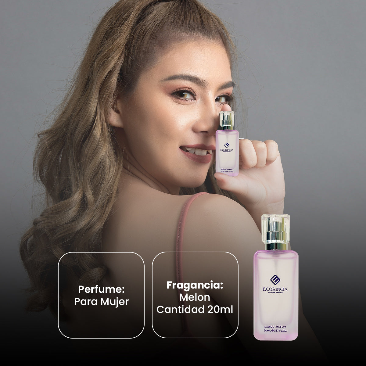 ¡LIQUIDACIÓN! ECORINCIA – PERFUME FEMENINO FRUTAL – FRUITY PARFUM MELON – 20ML