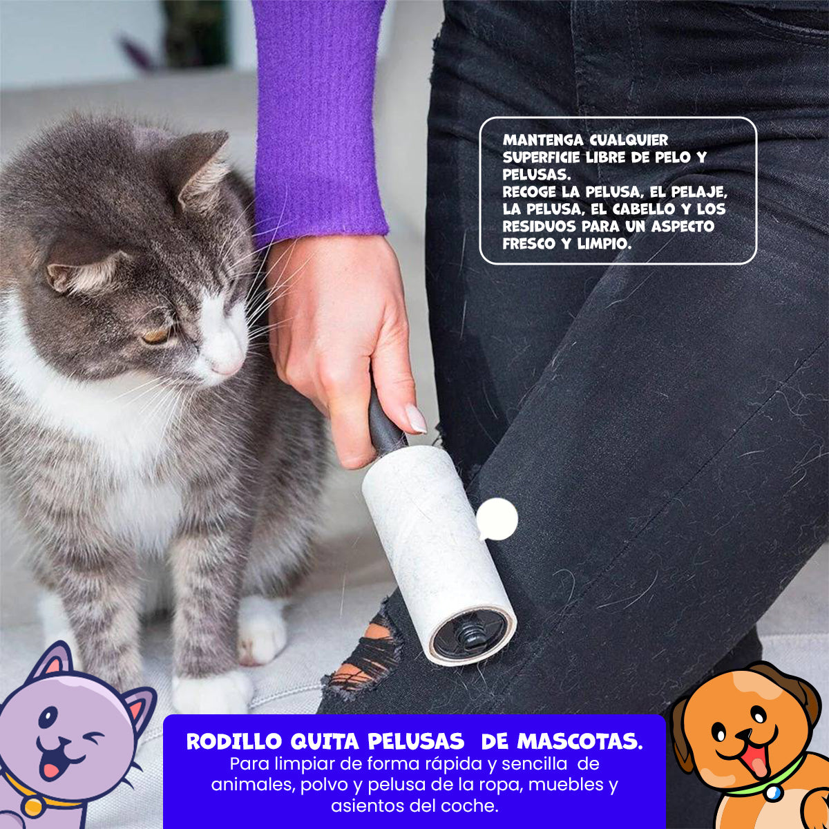 Rodillo Quita Pelusas de Mascotas
