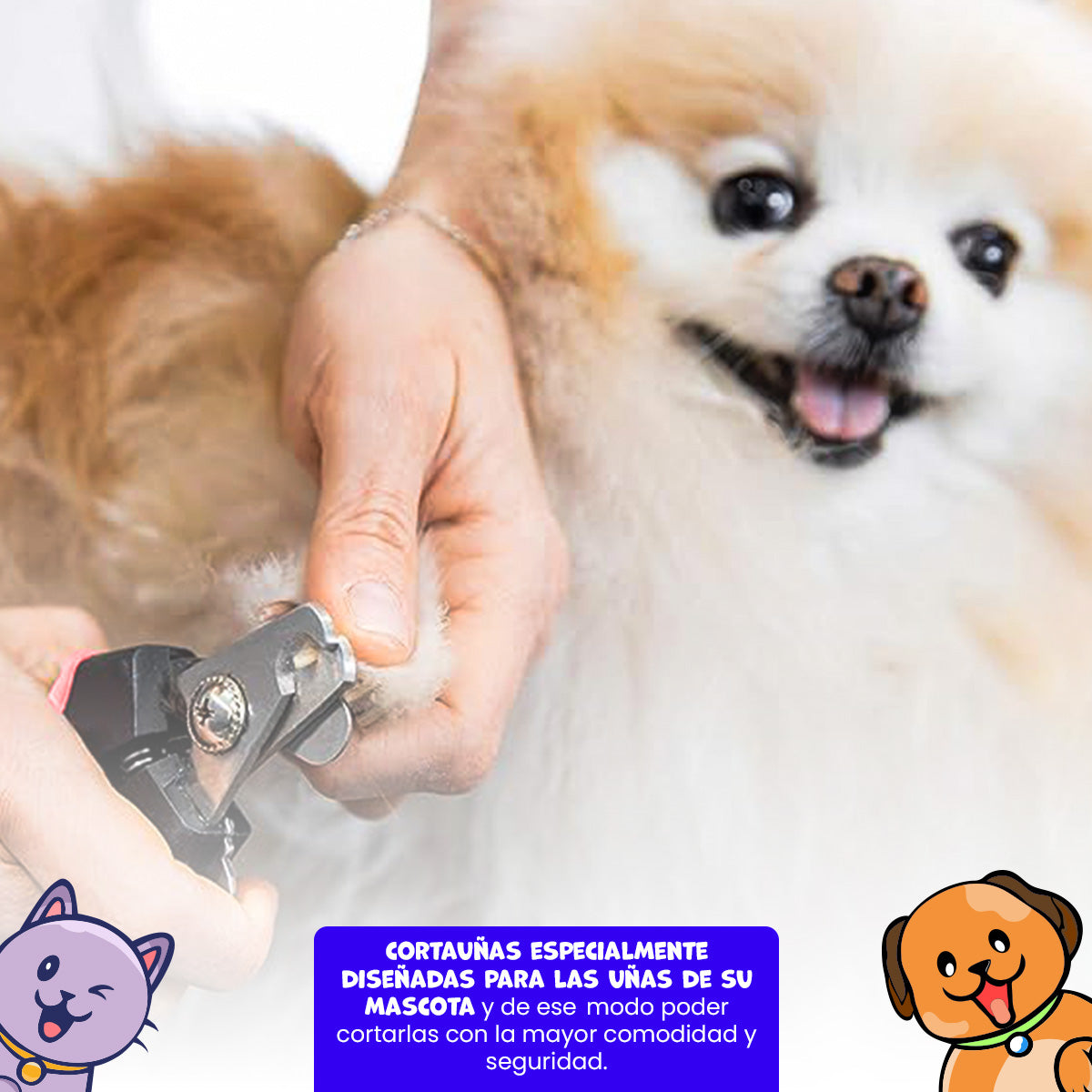 Cortaúñas para mascotas más limpiador Chong Le Er