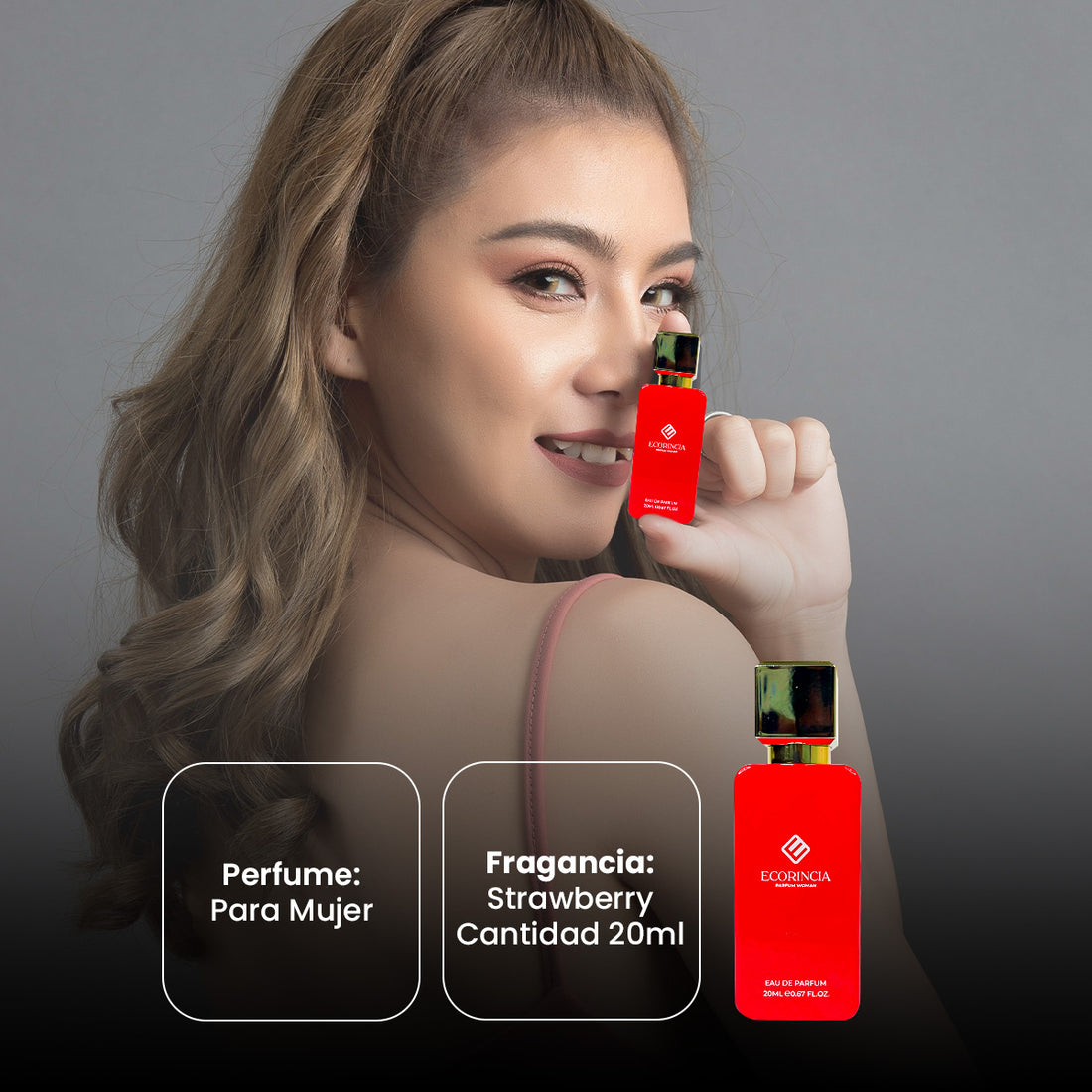 ECORINCIA – PERFUME FEMENINO FRUTAL – FRUITY PARFUM STRAWBERRY – 20ML