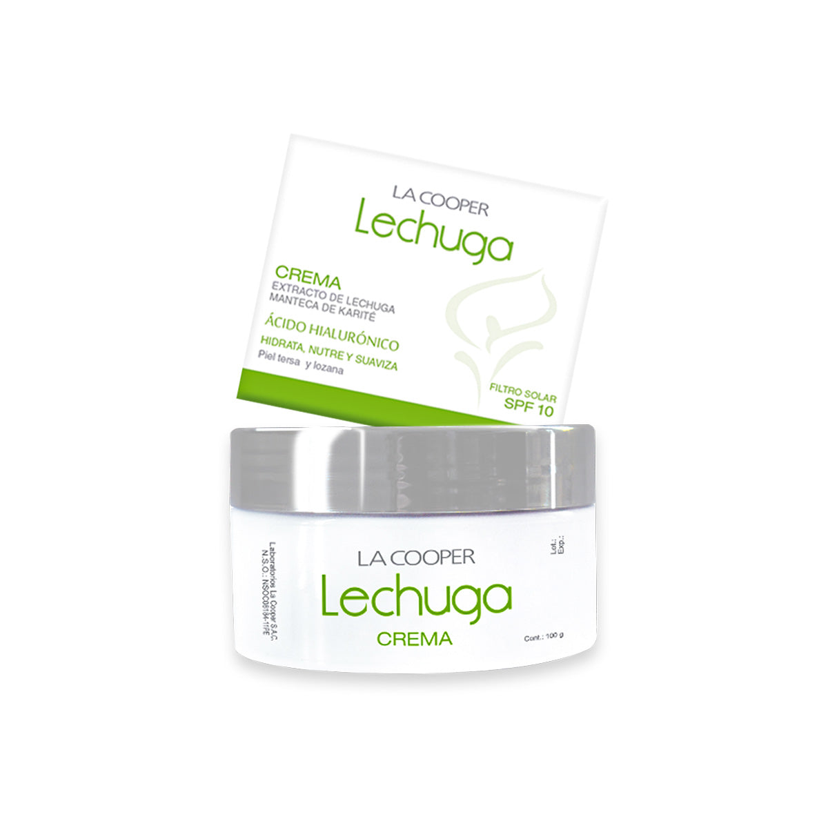 La Cooper Crema Facial – Protección Solar – Crema de Lechuga SPF10 100g