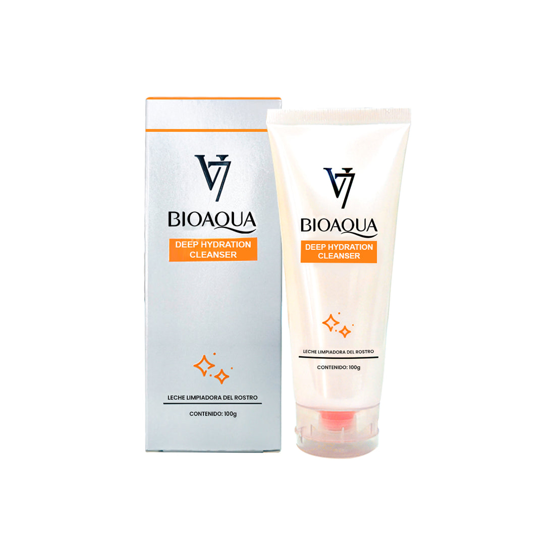¡liquidación! BIOAQUA Limpiador Facial V7 – Leche Hidratante – 100g