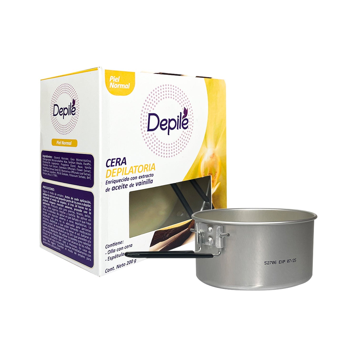 Depile Cera Depilatoria en Olla – Hidratación – Extracto Aceite de Vainilla 200g