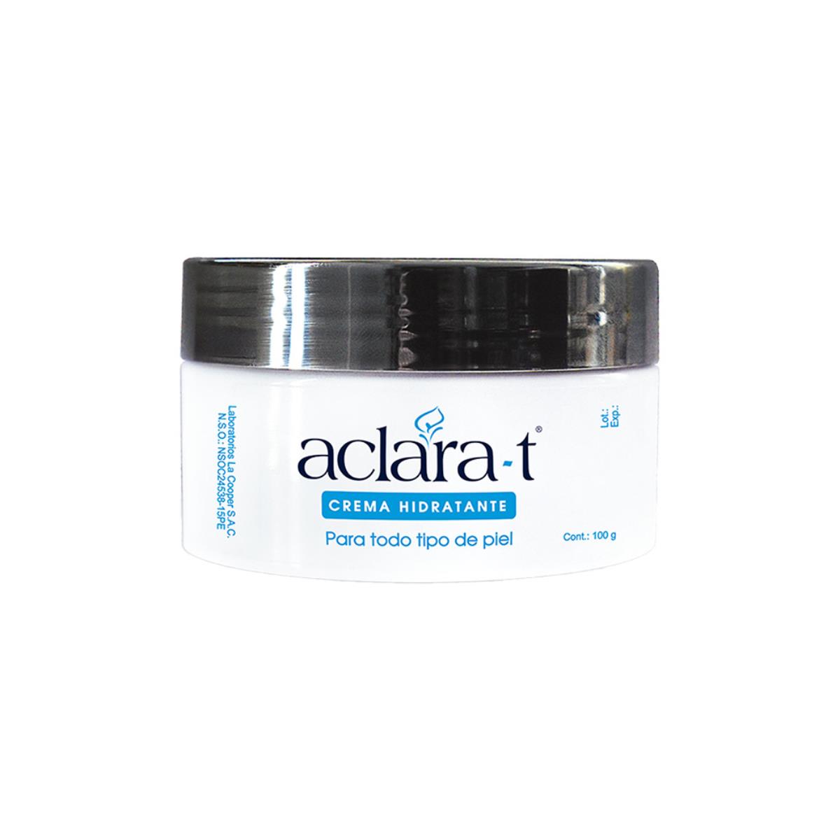 Aclara-T Crema Hidratante Facial B3 + Ácido Hialurónico - Protección Solar – 100g