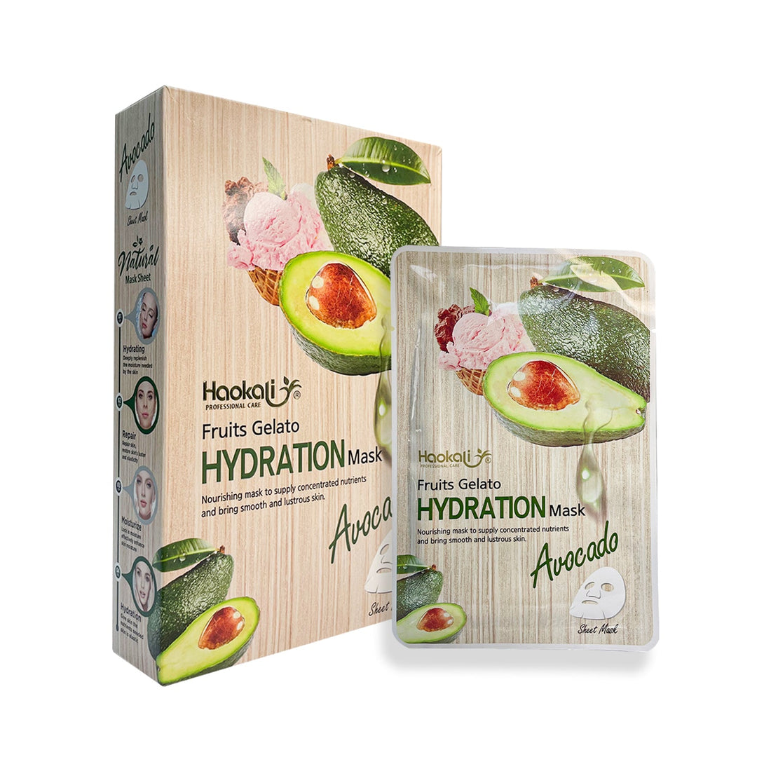 ¡liquidación! FRUIT OF THE WOKALI – MASCARILLA ESENCIA DE AGUACATE HIDRATANTE Y REPARADORA – 30ML X 10 PIEZAS