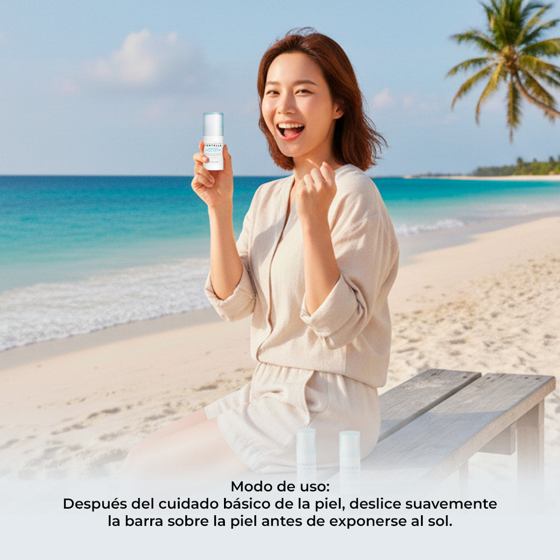 Mini Barra Madagascar Centella Hyalu-Cica Silky-Fit Sun Stick 7g - Skin1004