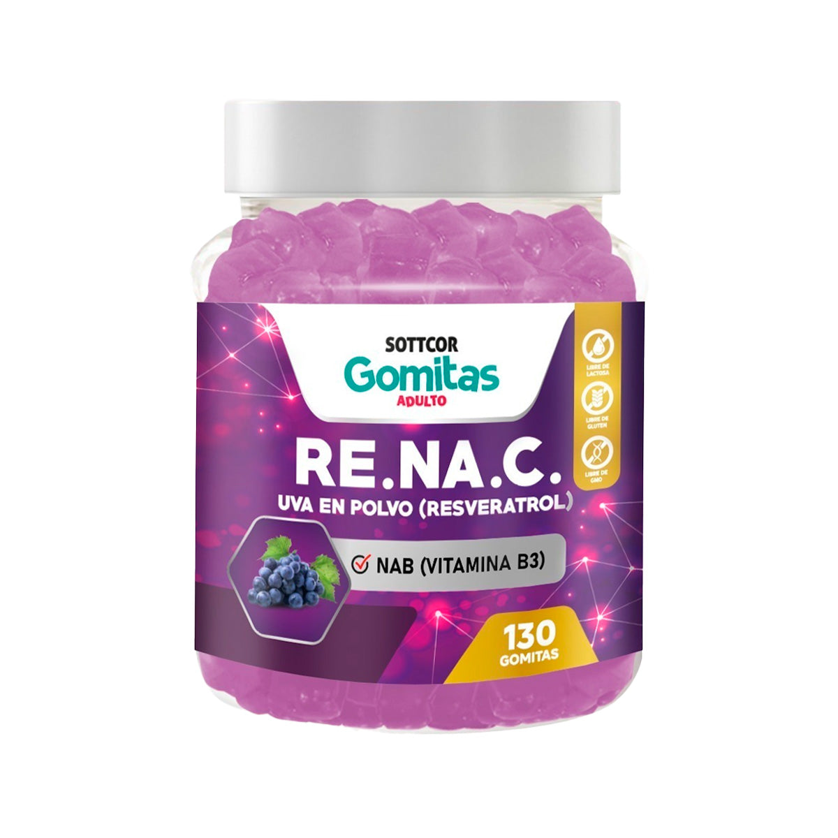 Gomitas Resveratrol - Sottcor + PORTA GOMITAS