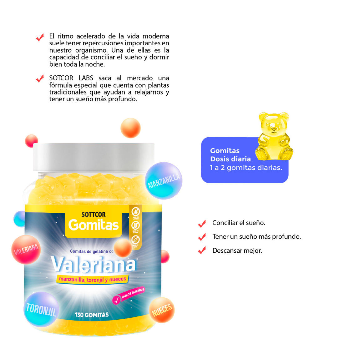 GOMITAS DE VALERIANA ADULTO - SOTTCOR