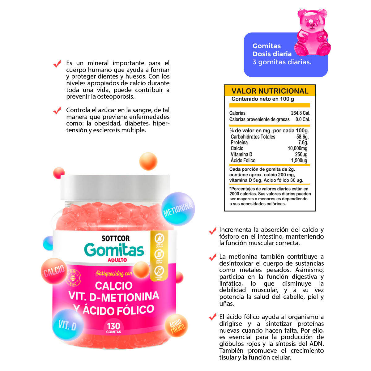 GOMITAS DE CALCIO ADULTO - SOTTCOR