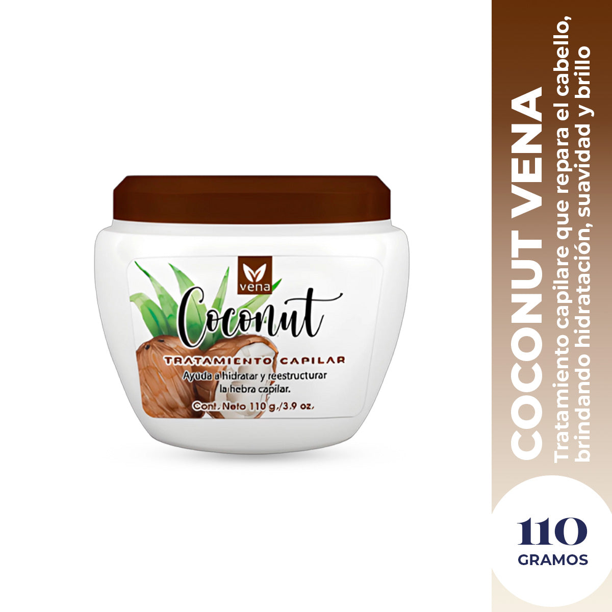 Vena - Crema Tratamiento Capilar de Coconut 110gr - Control del Frizz
