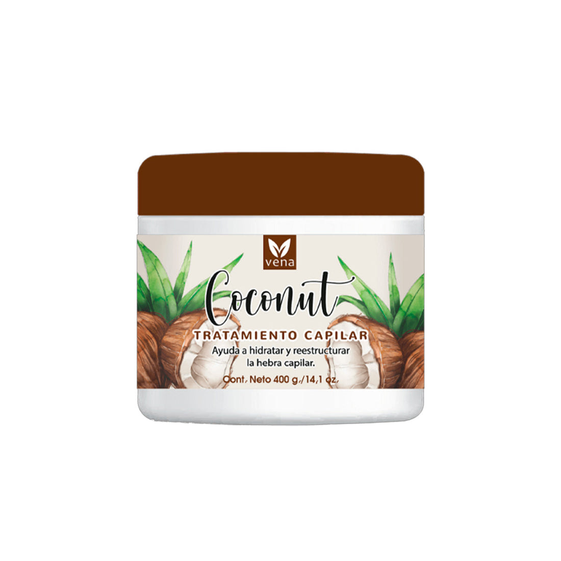Vena - Crema Tratamiento Capilar de Coconut 400gr - Control del Frizz