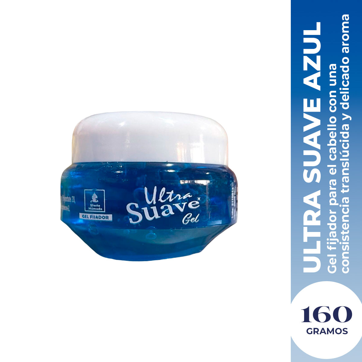 ¡liquidación! Vena Gel Fijador de Cabello – Fijación Ligera y Textura Suave – Azul Ultra Suave 160g