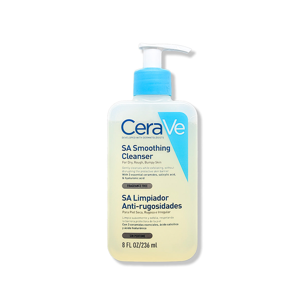 CeraVe Limpiador Suavizante SA Smoothing Cleanser 236ml + REGALO MOISTURISING LOTION 5ML