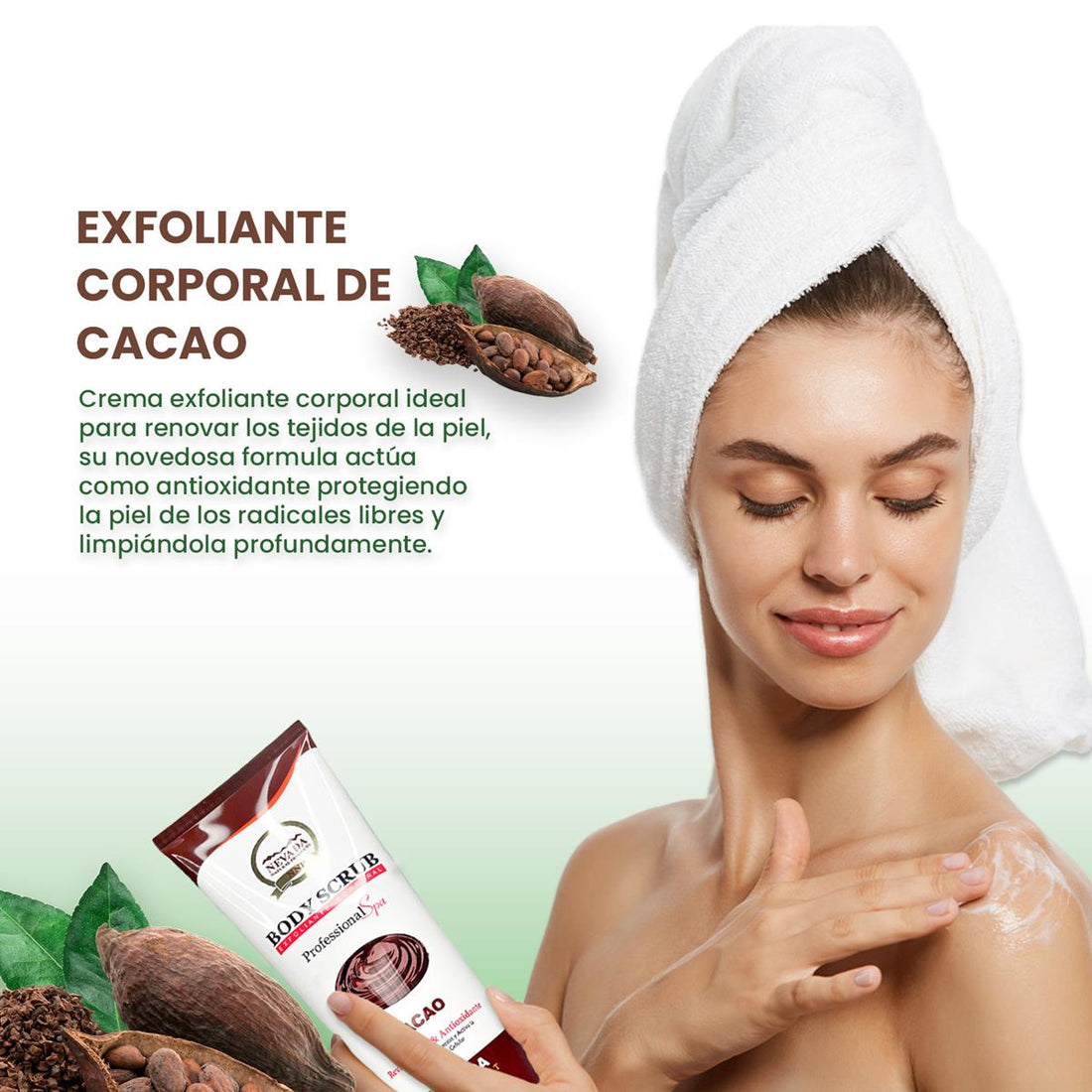 Exfoliante corporal de cacao 400g - Nevada