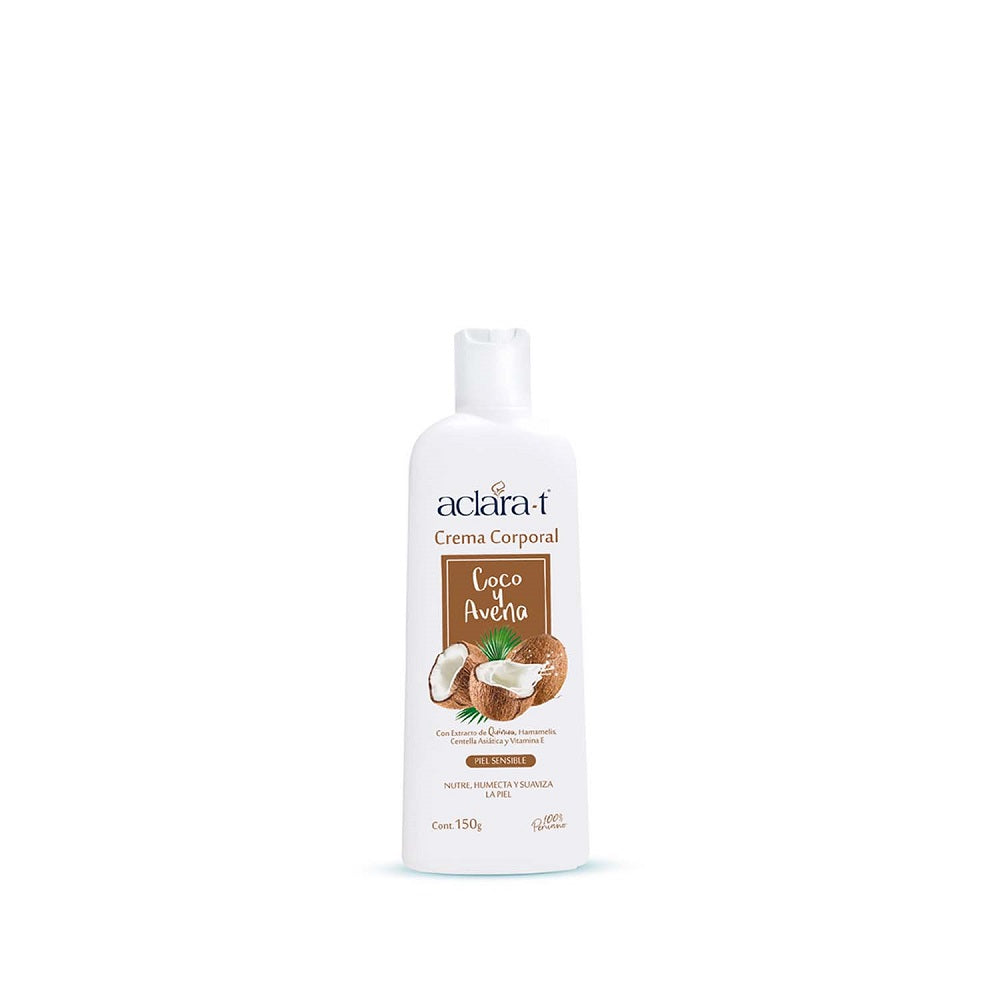 Aclara-T Crema Corporal Hidratante – Coco & Avena 150g