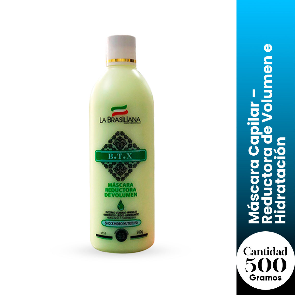 La Brasiliana Máscara Capilar – Reductora de Volumen e Hidratación – 500g