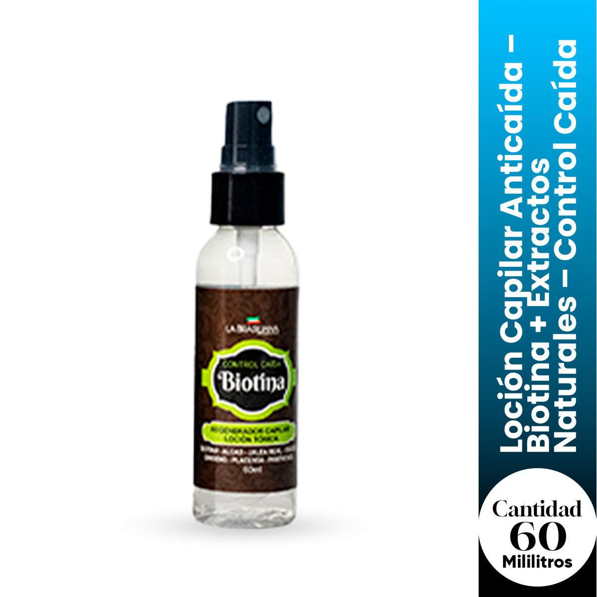La Brasiliana Loción Capilar Anticaída – Biotina – Control Caída 60ml