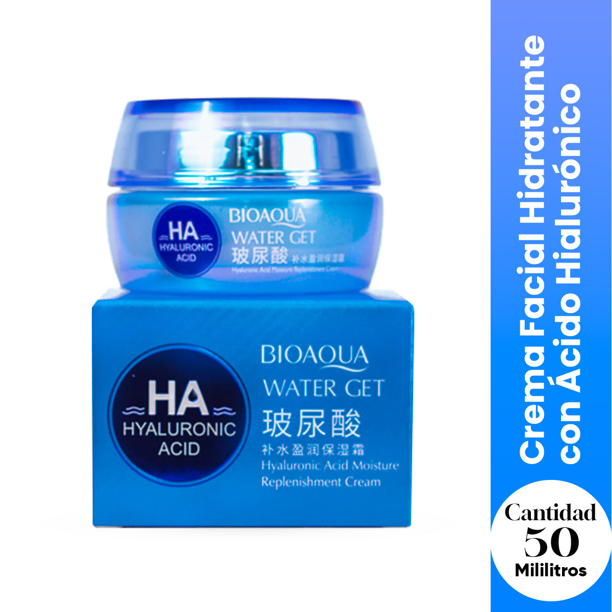 ¡liquidación! Bioaqua Crema Facial Hidratante con Ácido Hialurónico – Water Get HA 50g