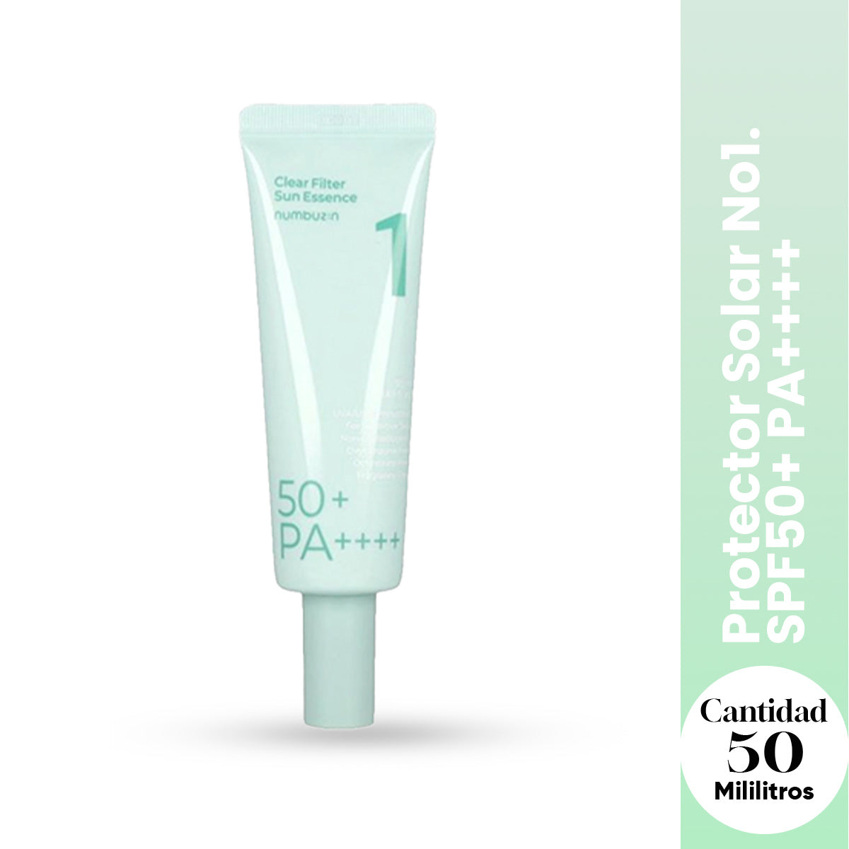 Protector Solar No1. Clear Filter Sun Essence SPF50+ PA++++ 50 ml - NUMBUZIN + REGALO MUESTRA DE LA MARCA