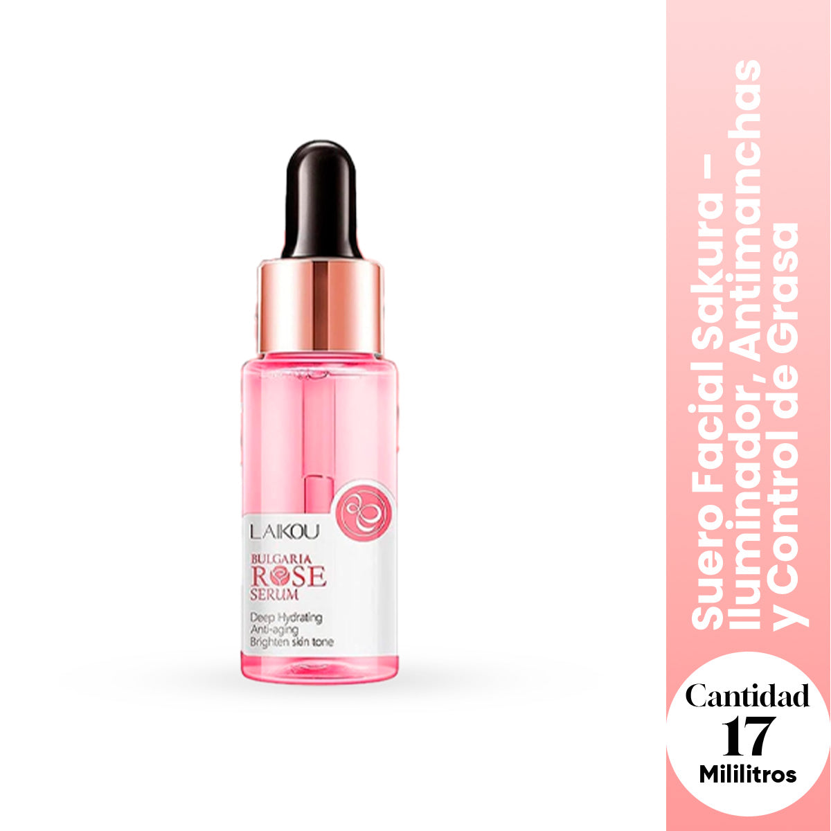 Laikou Suero Facial Sakura – Iluminador, Antimanchas y Control de Grasa – 17ml