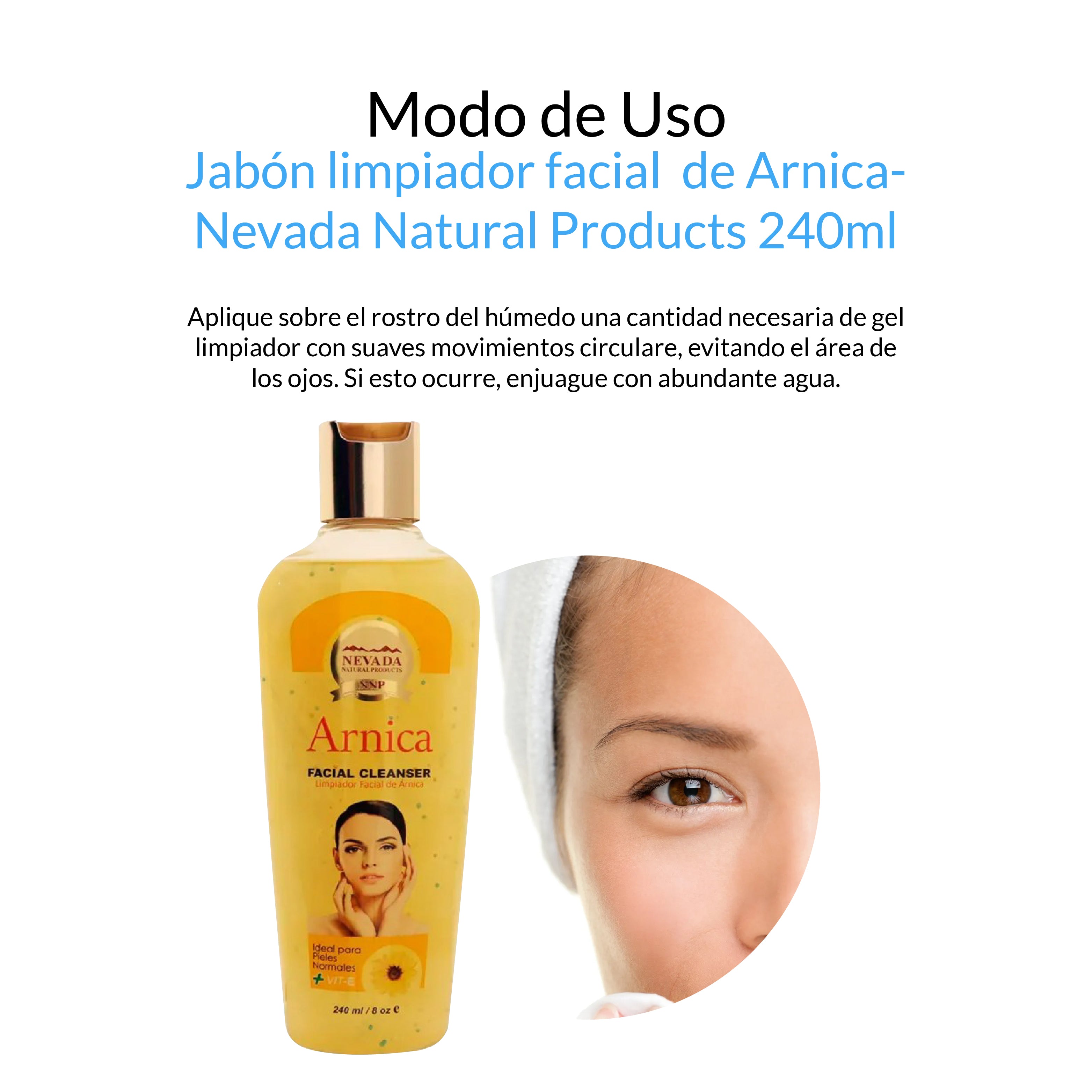 Jabón limpiador Facial de Arnica - Nevada Natural Products 240ml