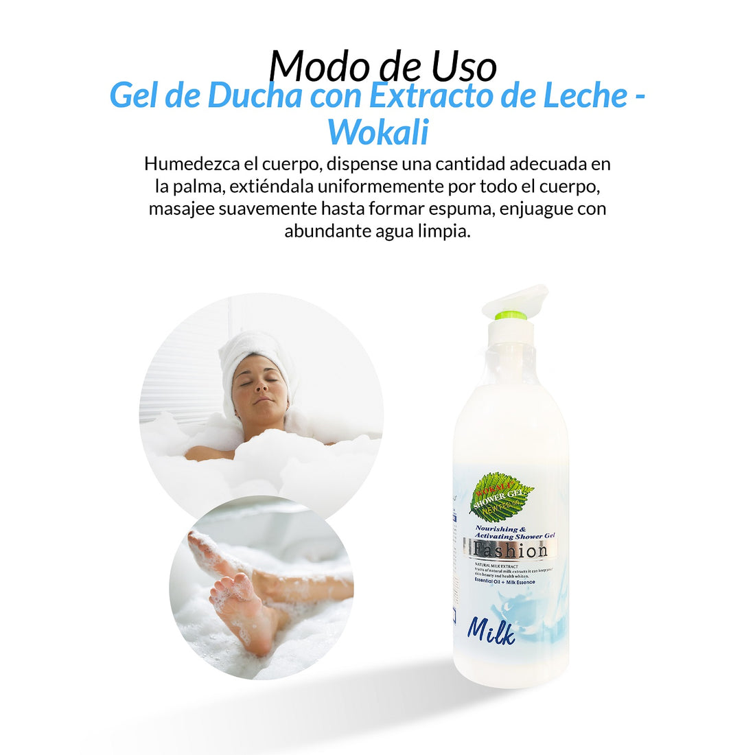 FRUIT OF THE WOKALI – GEL DE DUCHA – GEL DE DUCHA CON EXTRACTO DE LECHE – 1300ML