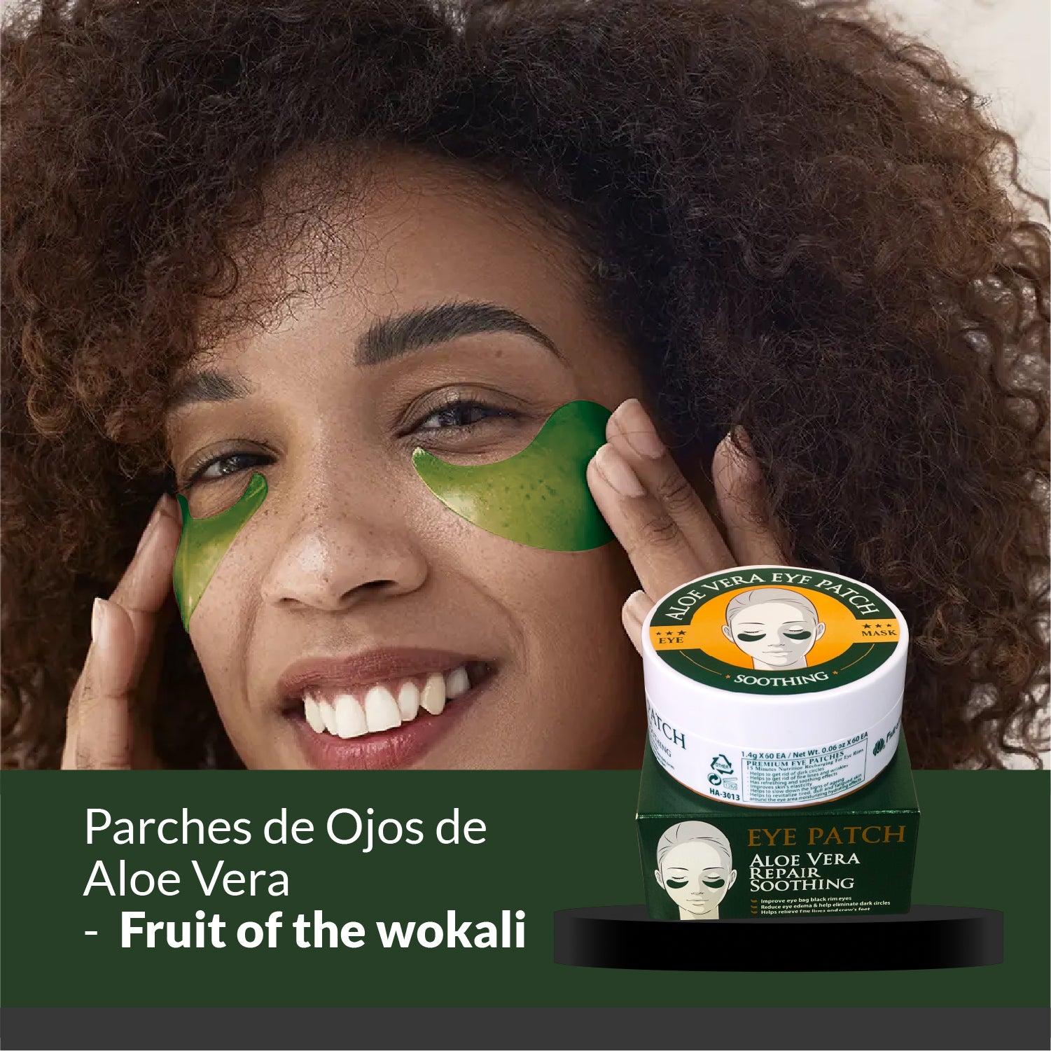 Parches para Ojos de Aloe Vera- Fruit of the wokali