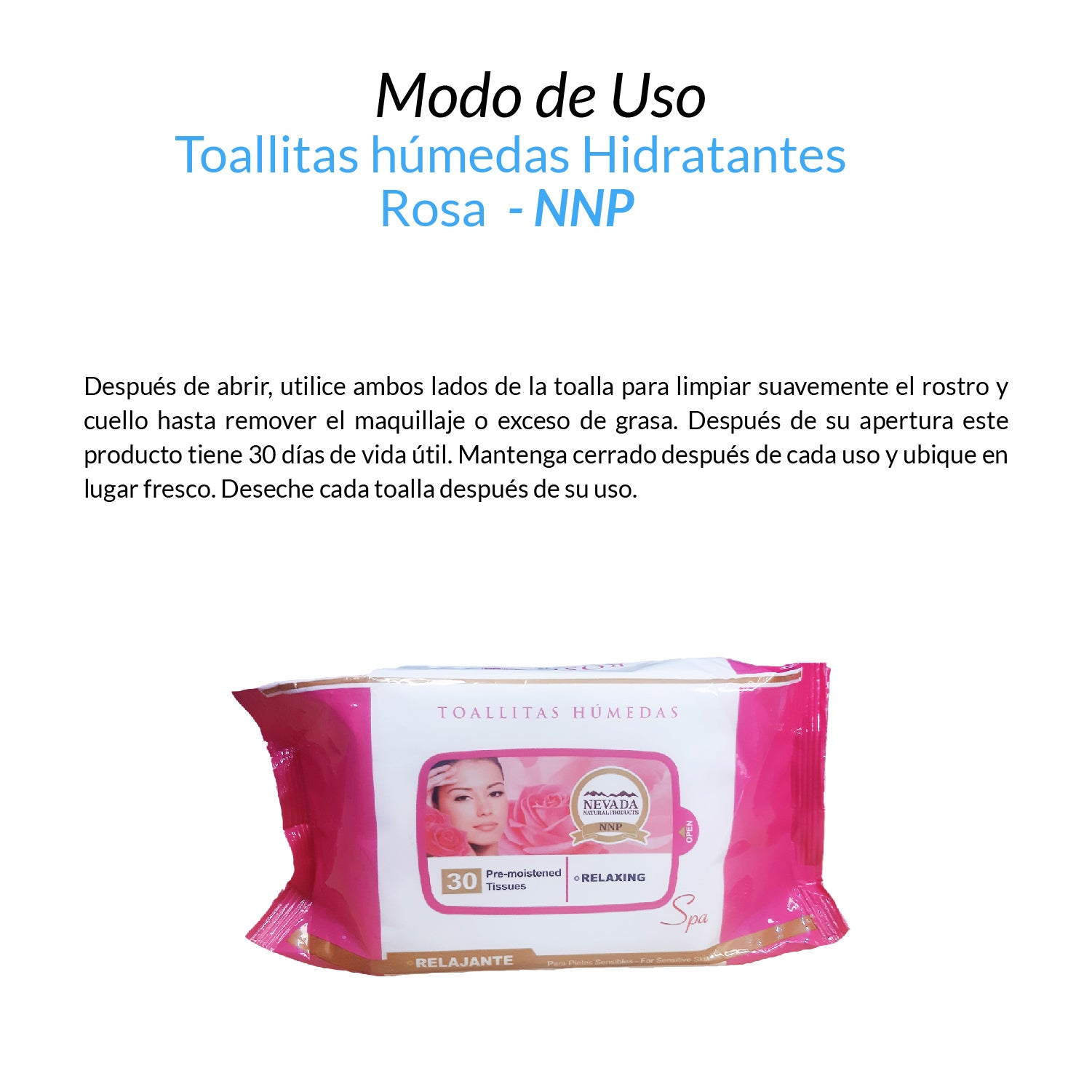 Toallitas húmedas Hidratantes Rosa - NNP
