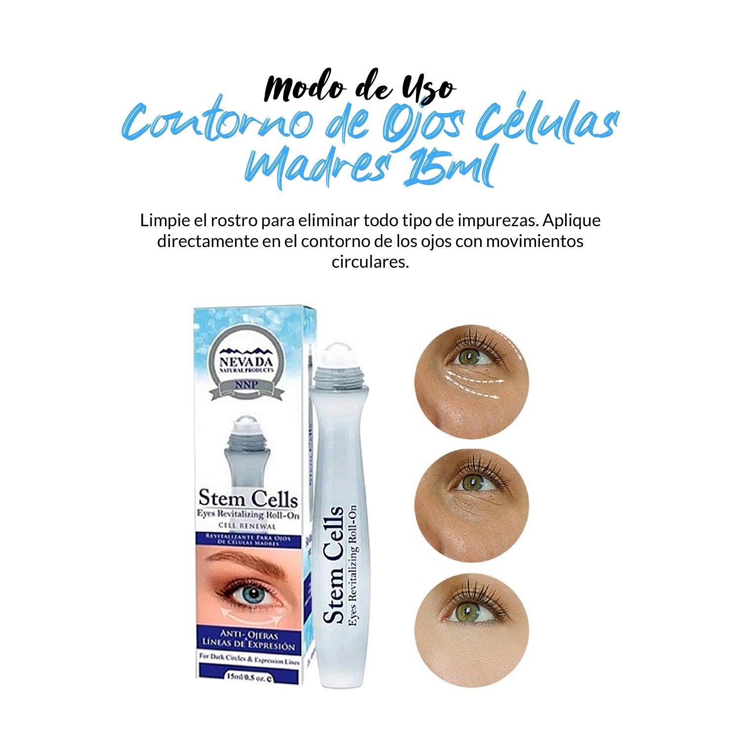 Pack Células Madres para contorno de ojos Gel + Rollon