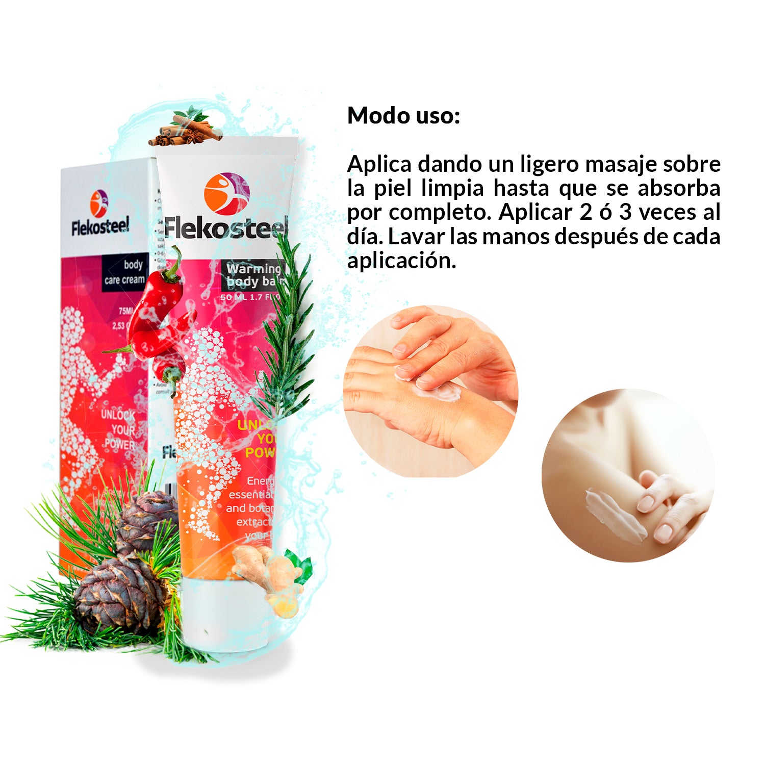 Crema Muscular Flekosteel + Crema para varices Varikosette