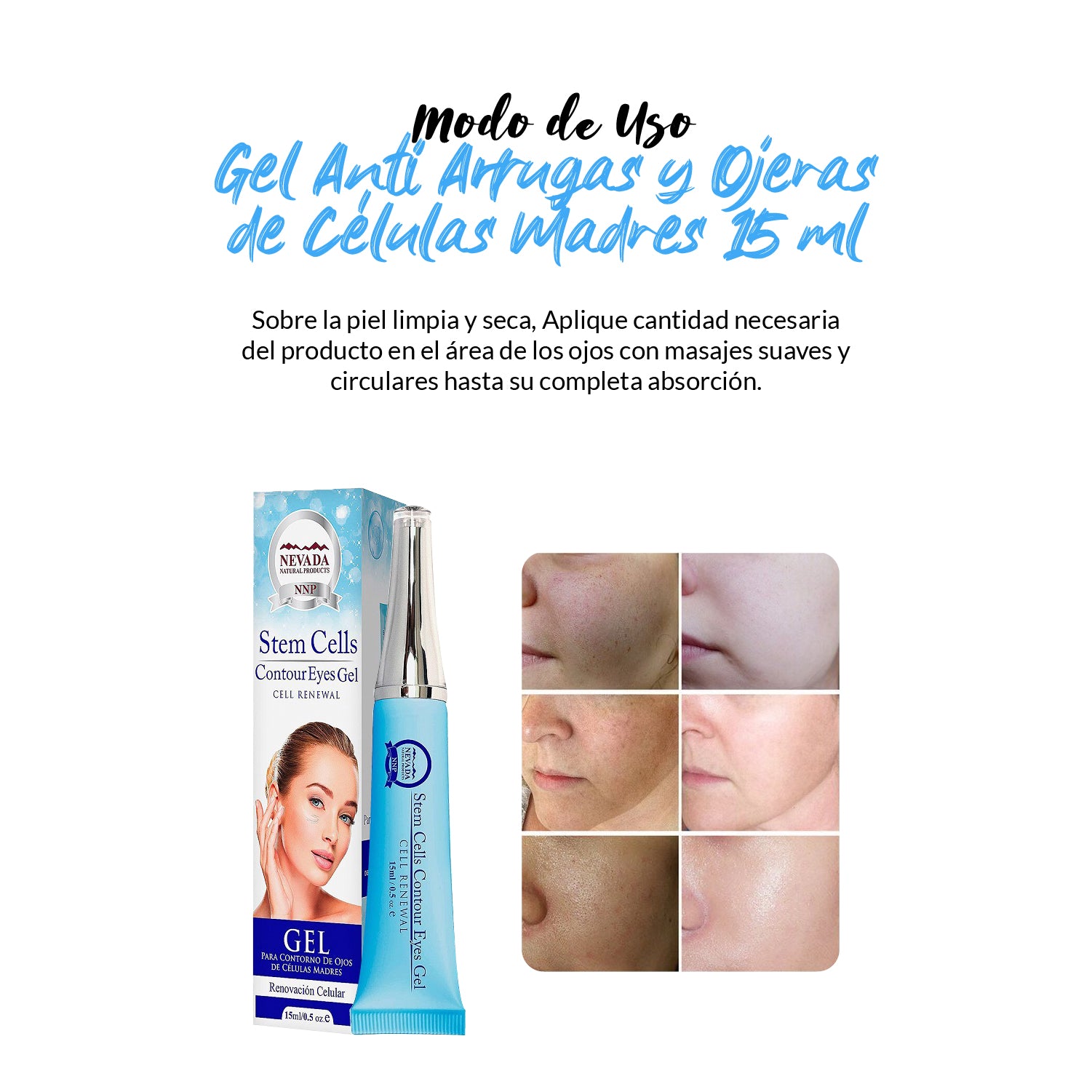 Pack Células Madres para contorno de ojos Gel + Rollon