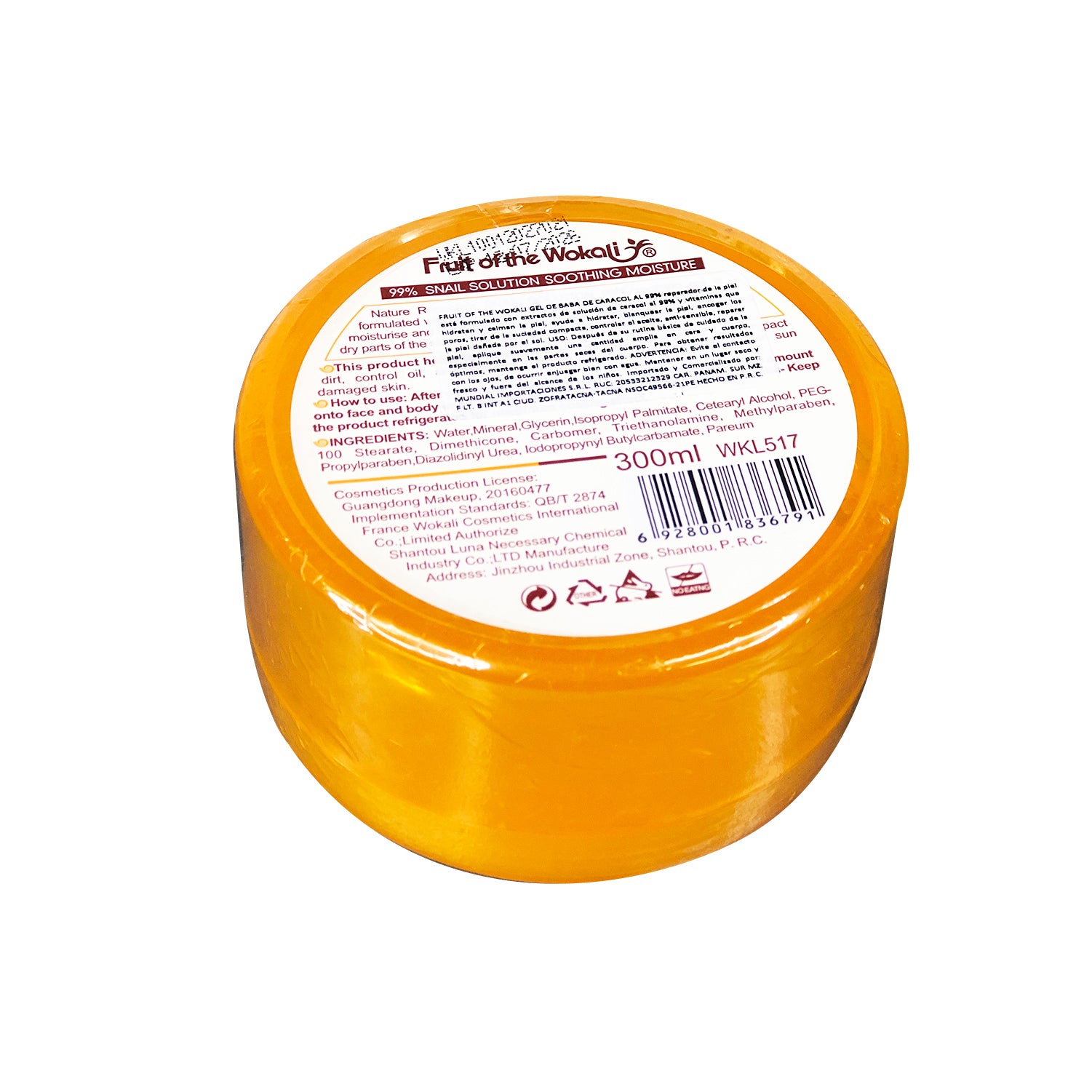 FRUIT OF THE WOKALI – GEL REGENERADOR DE CARACOL 99% – 300ML