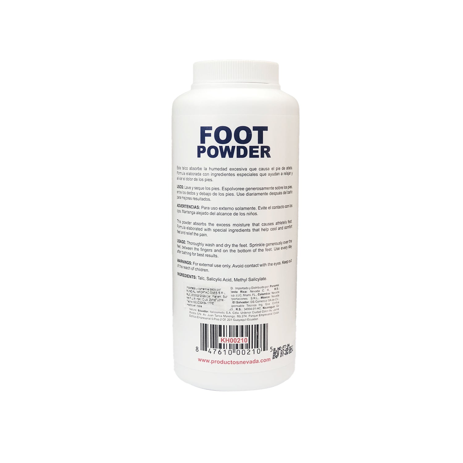 FOOT POWDER – CUIDADO Y REFRESCO – POLVO PARA PIES – 200GR