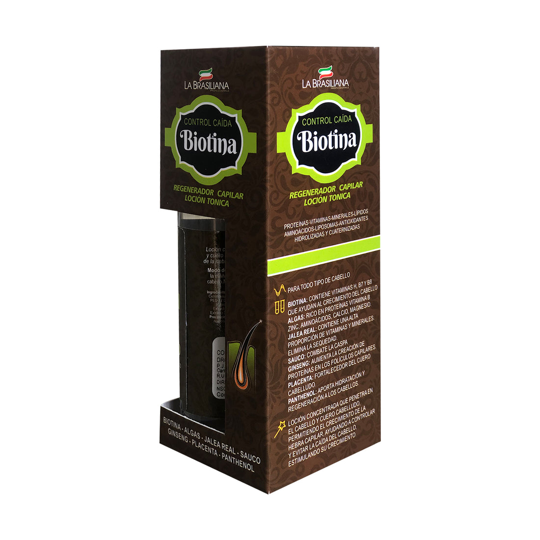 La Brasiliana Loción Capilar Anticaída – Biotina – Control Caída 60ml