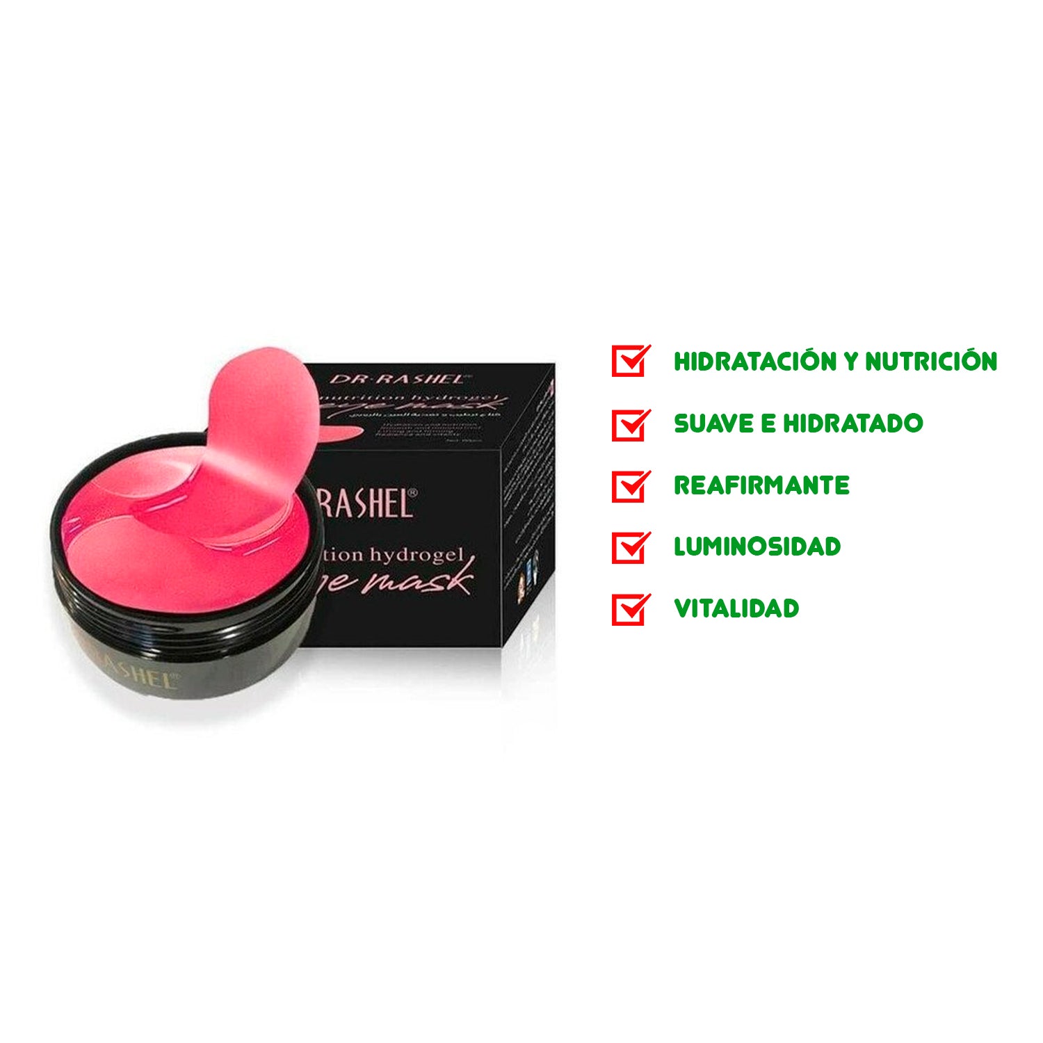 Dr. Rashel Mascarilla de Ojos de Rubí – Reafirmante – 60 Piezas