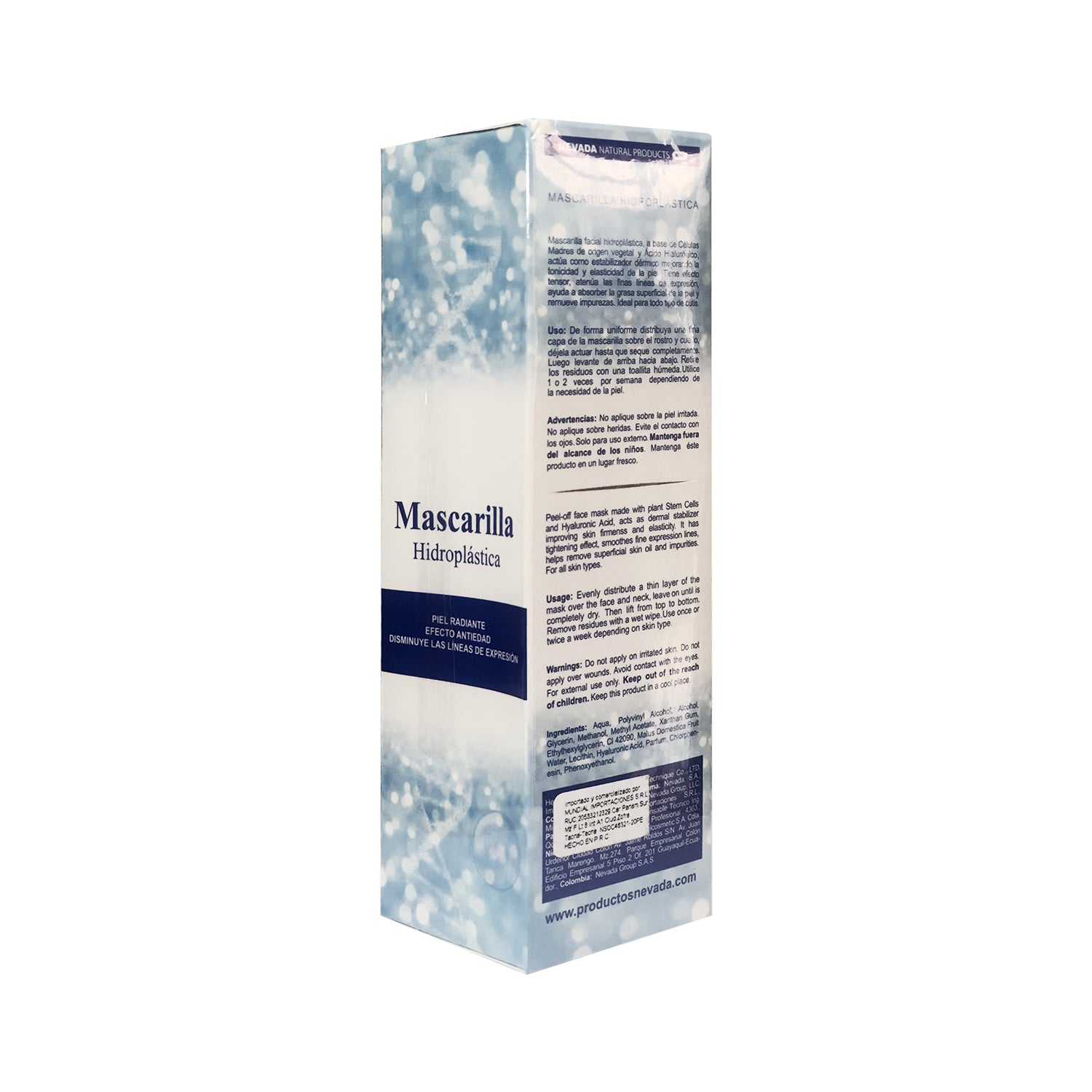 Mascarilla Hidroplastica de Celulas Madres Con Acido Hialuronico 120g