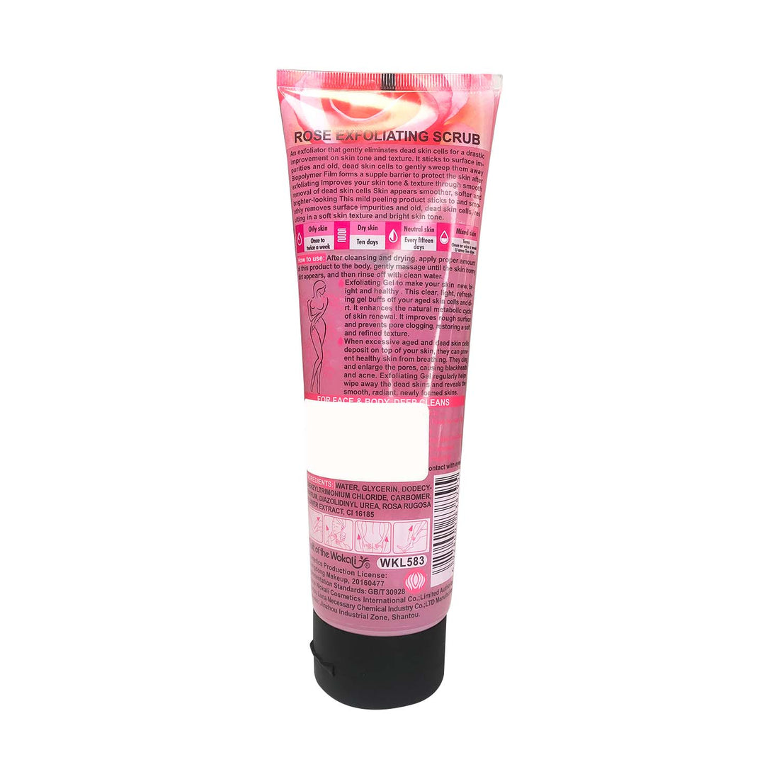 FRUIT OF THE WOKALI – EXFOLIANTE FACIAL Y CORPORAL – GEL DE ROSA – 320ml