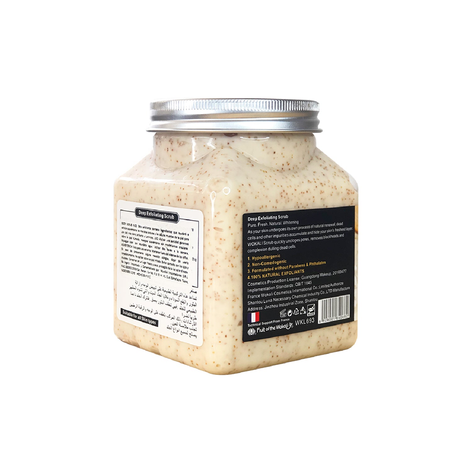 FRUIT OF THE WOKALI – CUIDADO FACIAL Y CORPORAL – COMBO EXFOLIANTE CORPORAL + SERUM DE ARROZ ORGÁNICO X2 – 500ML + 50ML C/U