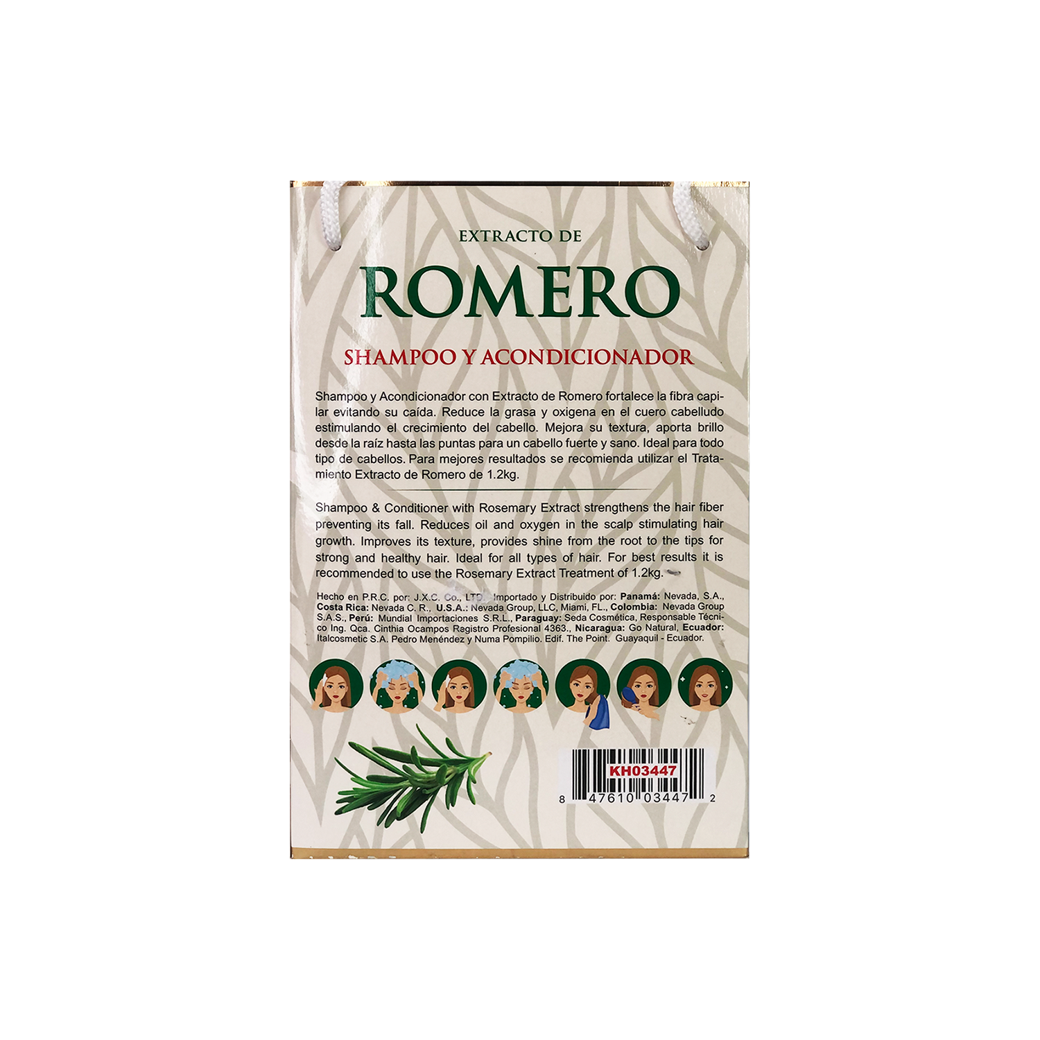 Romero Crecepelo - crecimiento capilar + Shampoo romero crecepelo + Acondicionador 420 ml